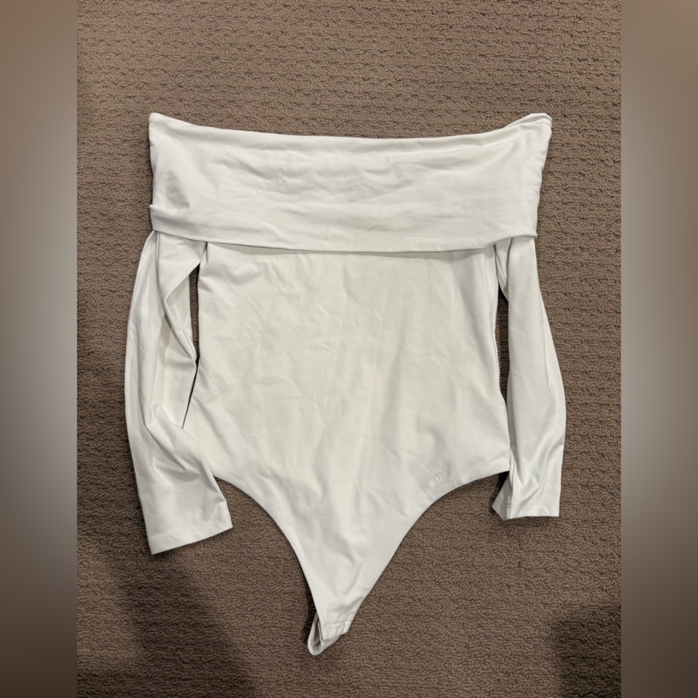 Elegant Off-Shoulder White Bodysuit